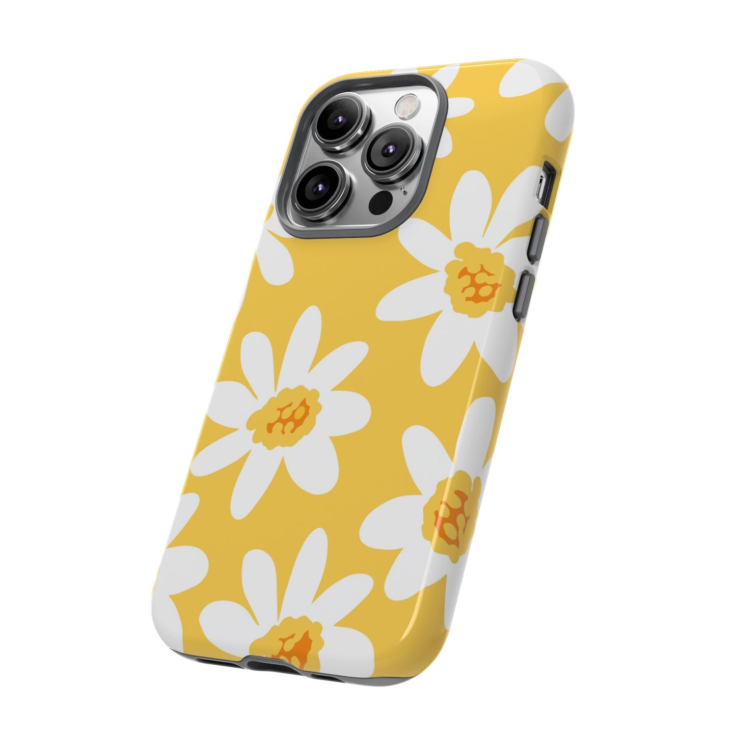 Yellow Daisy Phone Case, Floral Phone Cover, Tough Case, Summer Vibe Accessory, Gift for Nature Lovers, Bright Floral Design
