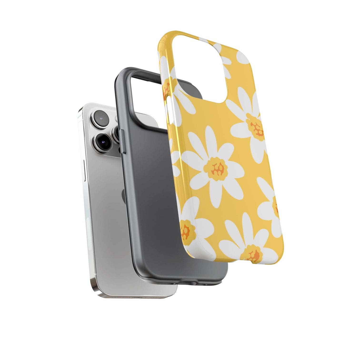 Yellow Daisy Phone Case, Floral Phone Cover, Tough Case, Summer Vibe Accessory, Gift for Nature Lovers, Bright Floral Design