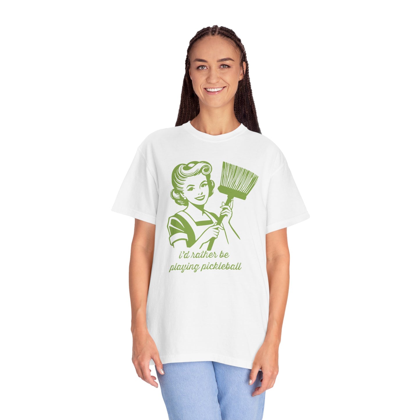 Rather Be Playing PICKLEBALL! Unisex Garment-Dyed T-shirt with Playful Design: Perfect for Picnics, Casual Outings, and Gift Ideas for Friends