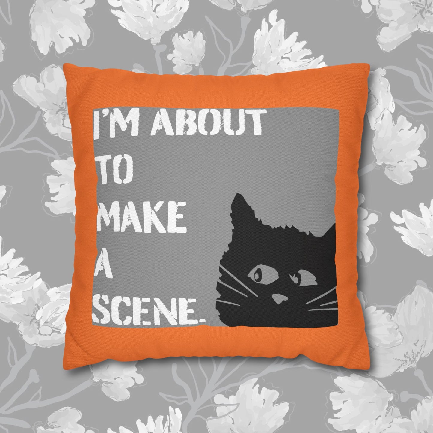 SPOOKY HALLOWEEN Whimsical Cat Pillowcase #FunnyHomeDecor, Cat Lovers Gift, Quirky Housewarming, Cozy Living Room Accent, Fun Bedroom Decor, Playful Gift