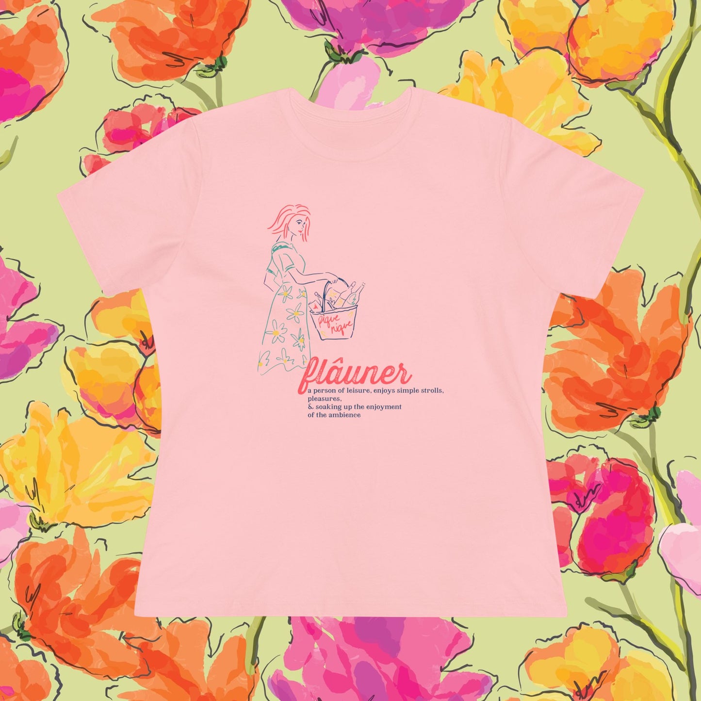French "Flauner" Woman's T-Shirt - Leisurely Strolls and Picnics Lover Gift
