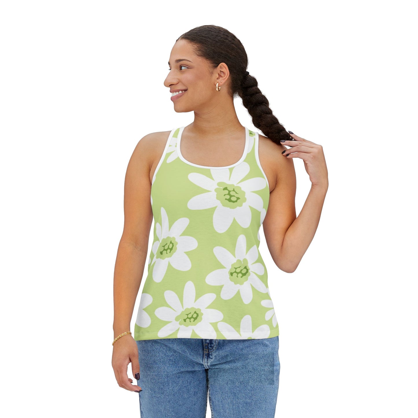 Floral Women's Tank Top - Perfect for Summer, Vacation, and Everyday Wear, Floral Print Summer Top, Casual Elegance, Gift for Her