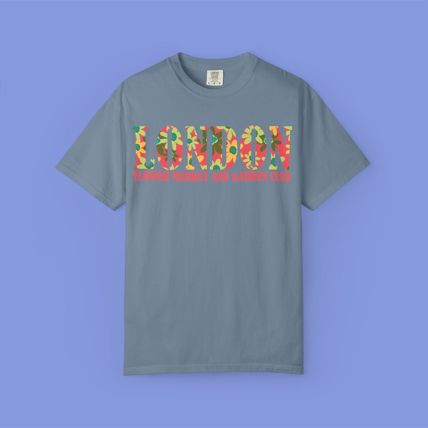 Floral Market T-Shirt, London Flower Club Tee, Unisex Garden Apparel, Summer Gift, Casual Outfit, Travel Shirt