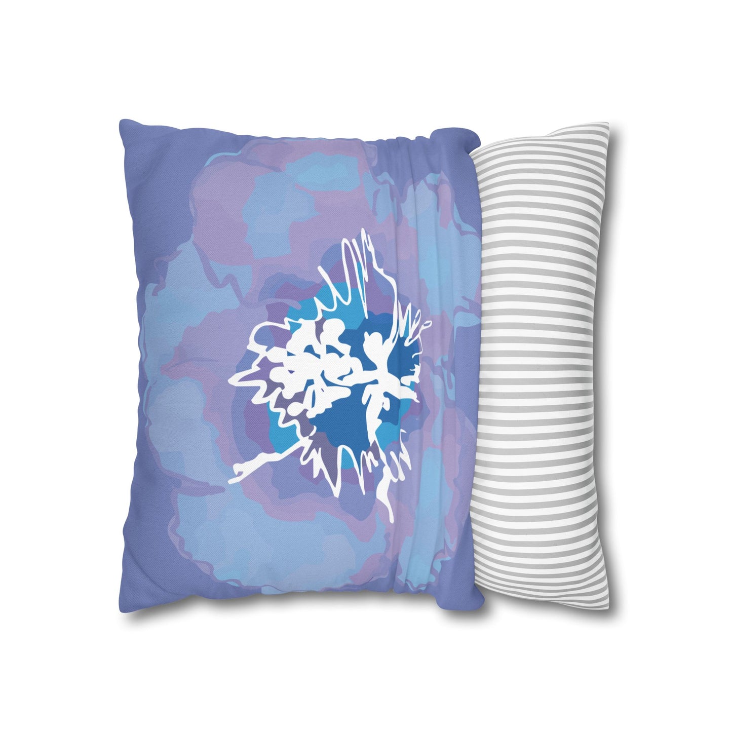 Beautiful Azalea Floral Periwinkle Patterned Pillowcase | Cozy Home Decor, Dreamy Bedroom Accents, Unique Gift, Stylish Cushion Cover