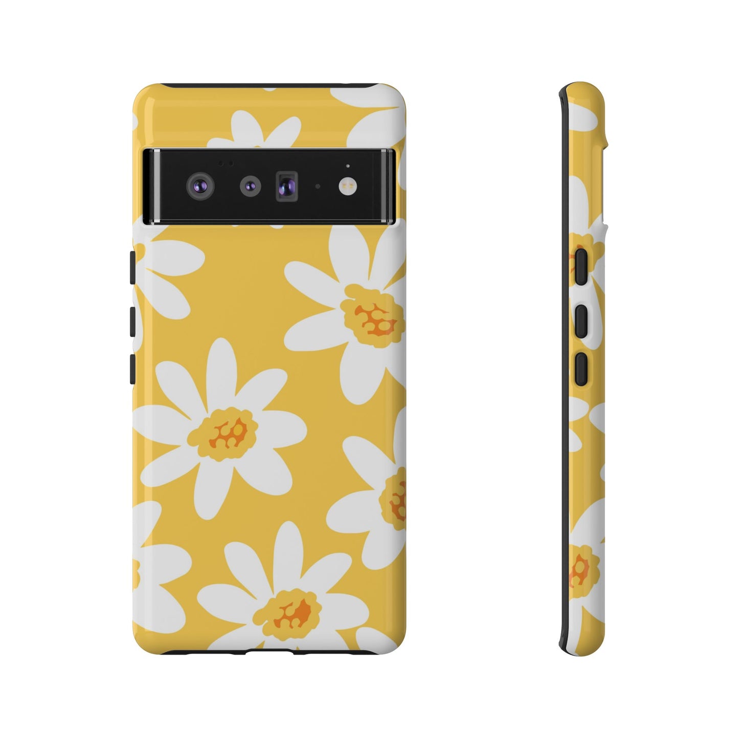 Yellow Daisy Phone Case, Floral Phone Cover, Tough Case, Summer Vibe Accessory, Gift for Nature Lovers, Bright Floral Design