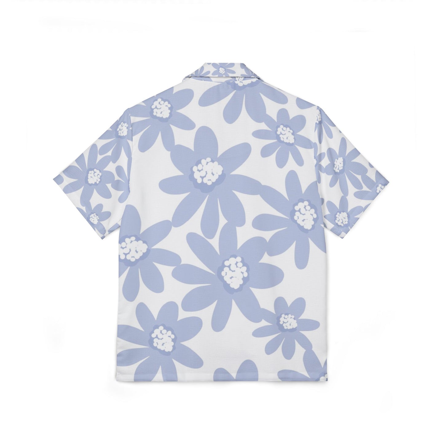 Men's Hawaiian Camp Shirt — Pastel Perwinkle Daisy
