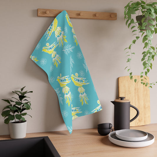 Charming Bird Print Tea Towels | Kitchen Decor, Gift for Bird Lovers, Eco-Friendly, Housewarming, Colorful Kitchen Accessories