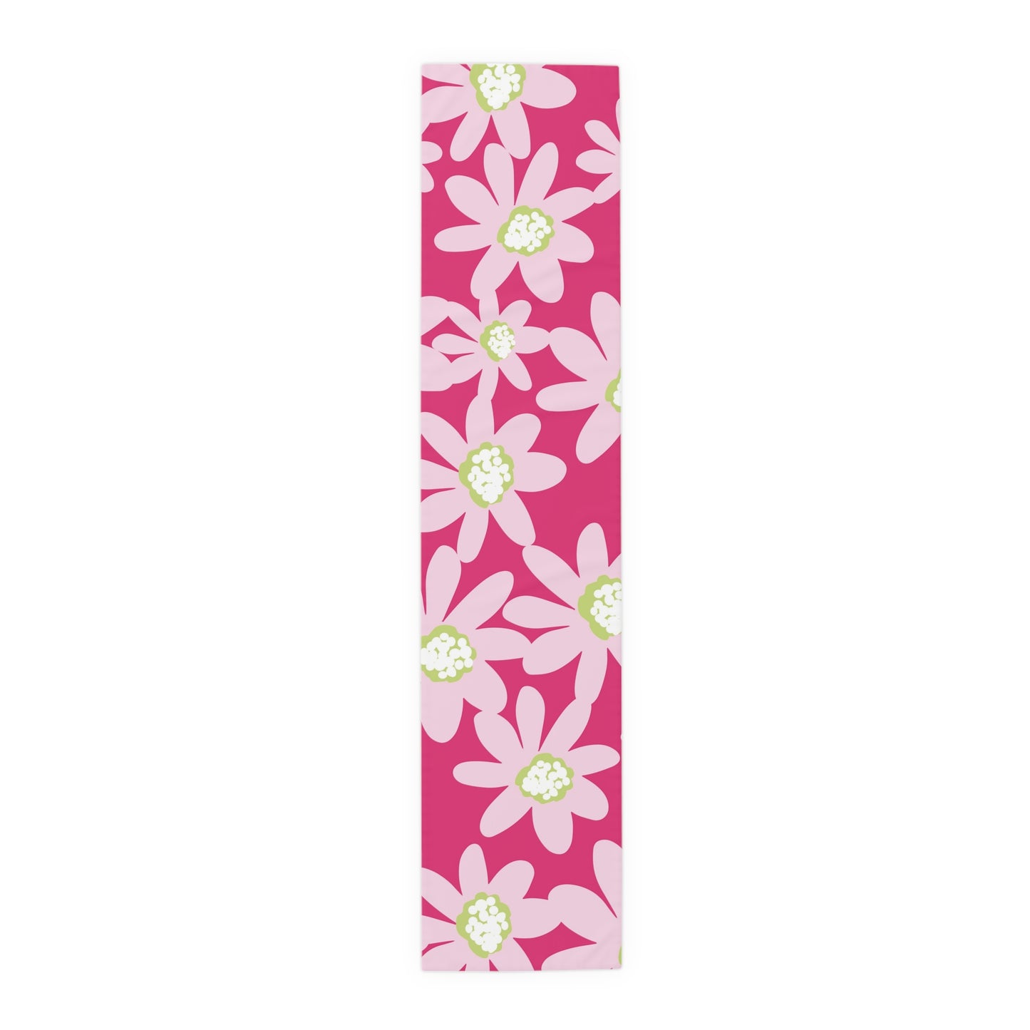 Charming Pink Daisy Floral Table Runner | Elegant Home Decor, Spring Table Setting, Wedding Reception, Gift for Hostess, Dining Table Accent