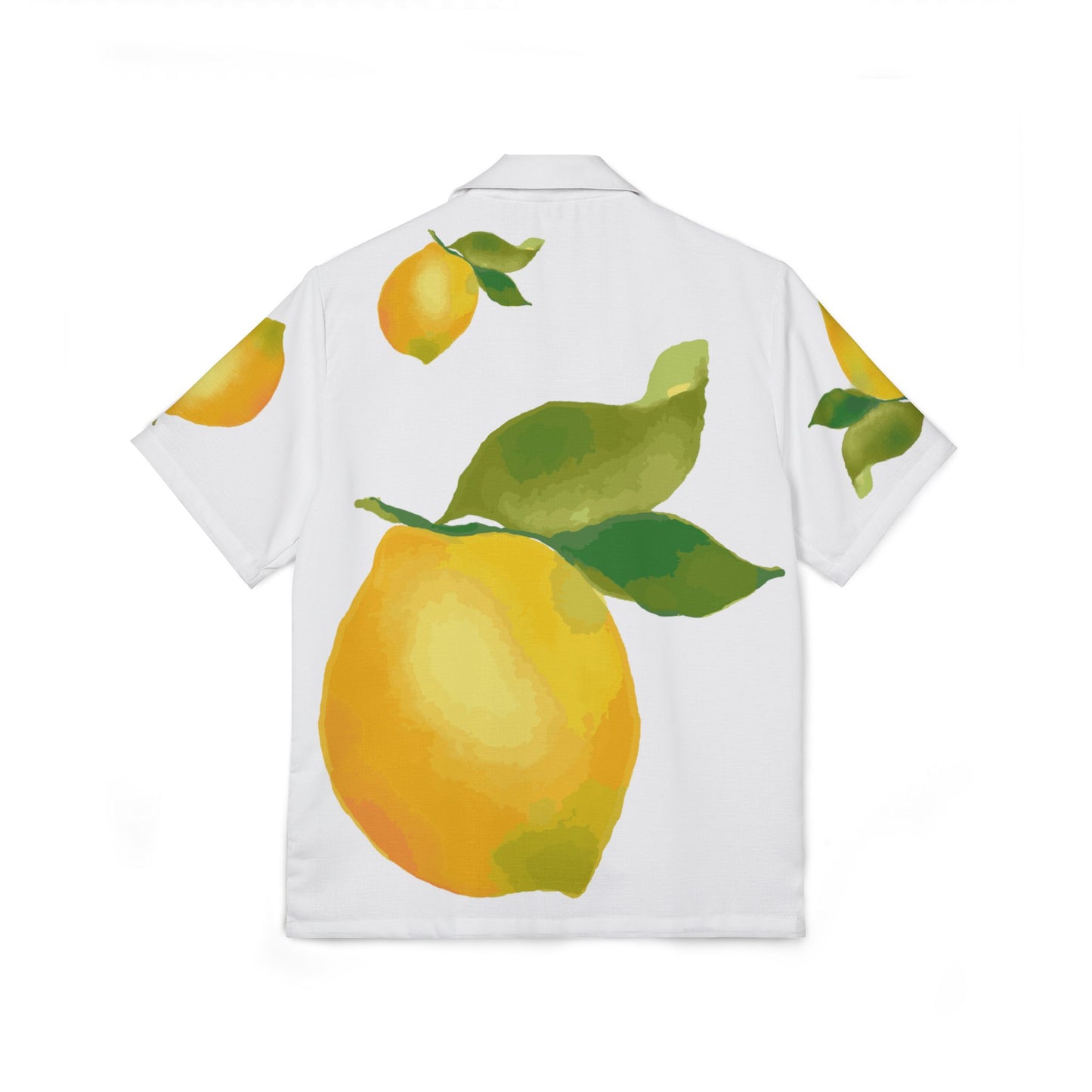 Sunny Lemon Hawaiian Camp Shirt — Tropical Button-Down for Summer Vacation