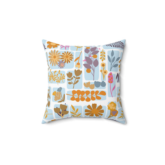 Botanical Floral Pillow, Home Decor, Cozy Living Room Accent, Gift for Nature Lovers, Spring Decor, Flower Cushion