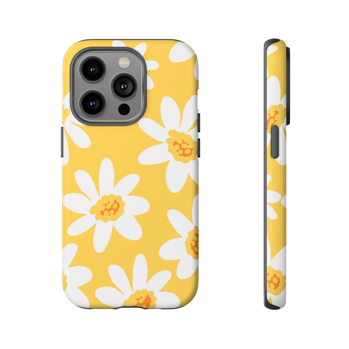 Yellow Daisy Phone Case, Floral Phone Cover, Tough Case, Summer Vibe Accessory, Gift for Nature Lovers, Bright Floral Design