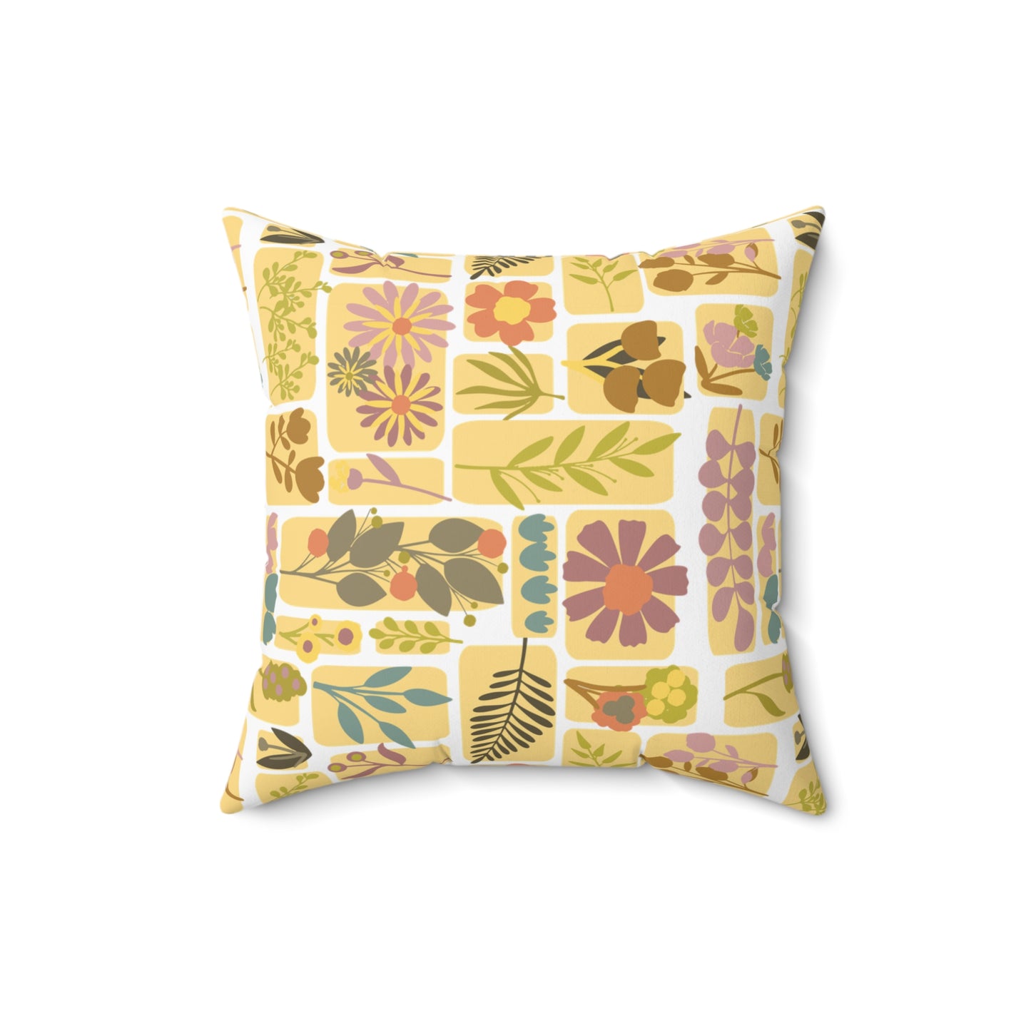 Boho Floral Pillow, Cozy Home Decor, Gift for Nature Lovers, Couch Accents, Farmhouse Style, Spring Decoration