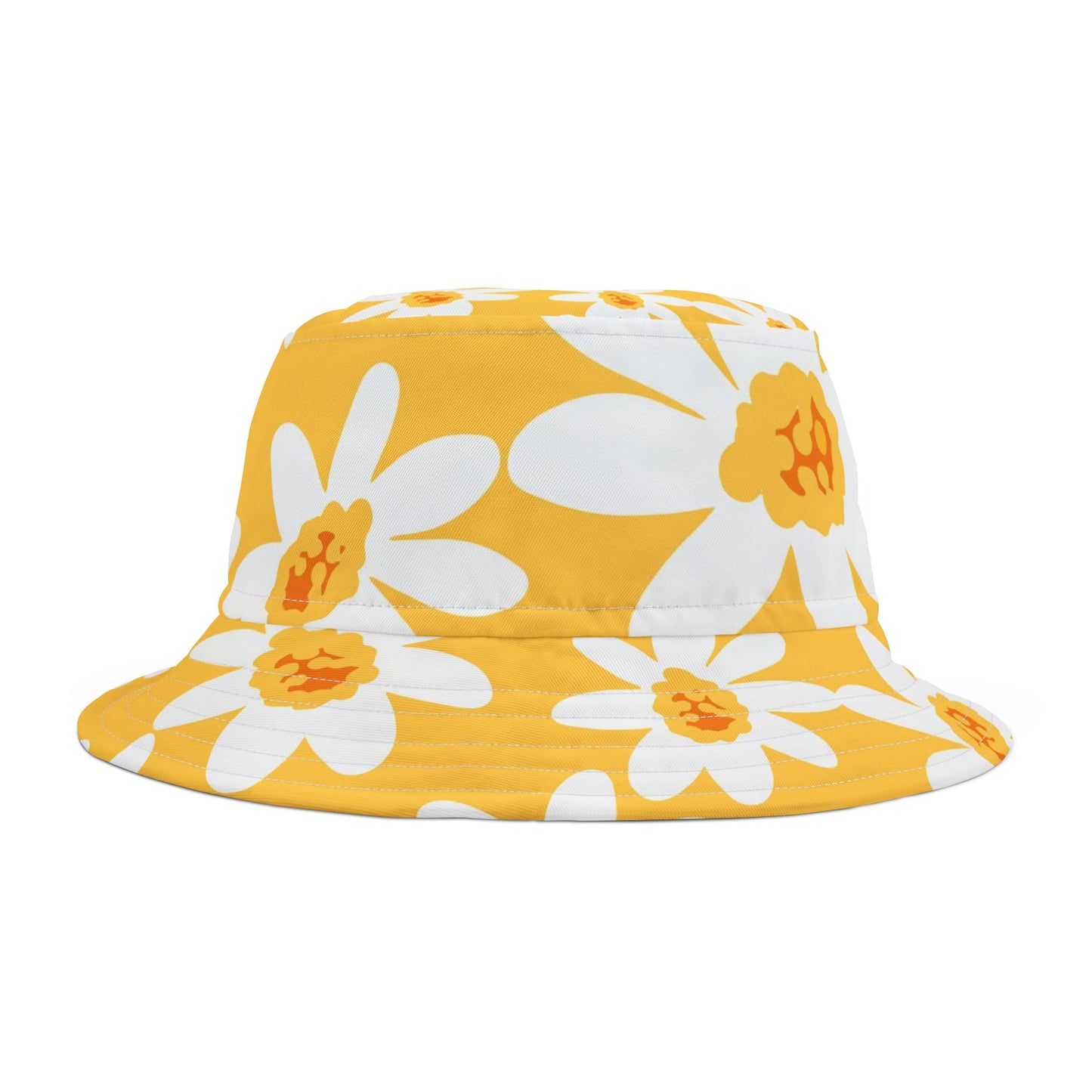 Bucket Hat - Bright Daisy Pattern
