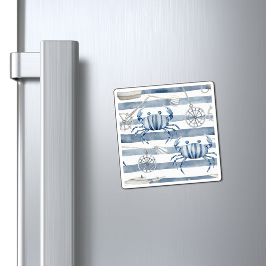 Nautical Crab Magnets, Coastal Decor, Beach-Themed Gifts, Marine Life Refrigerator Magnet, Summer Home Accessories