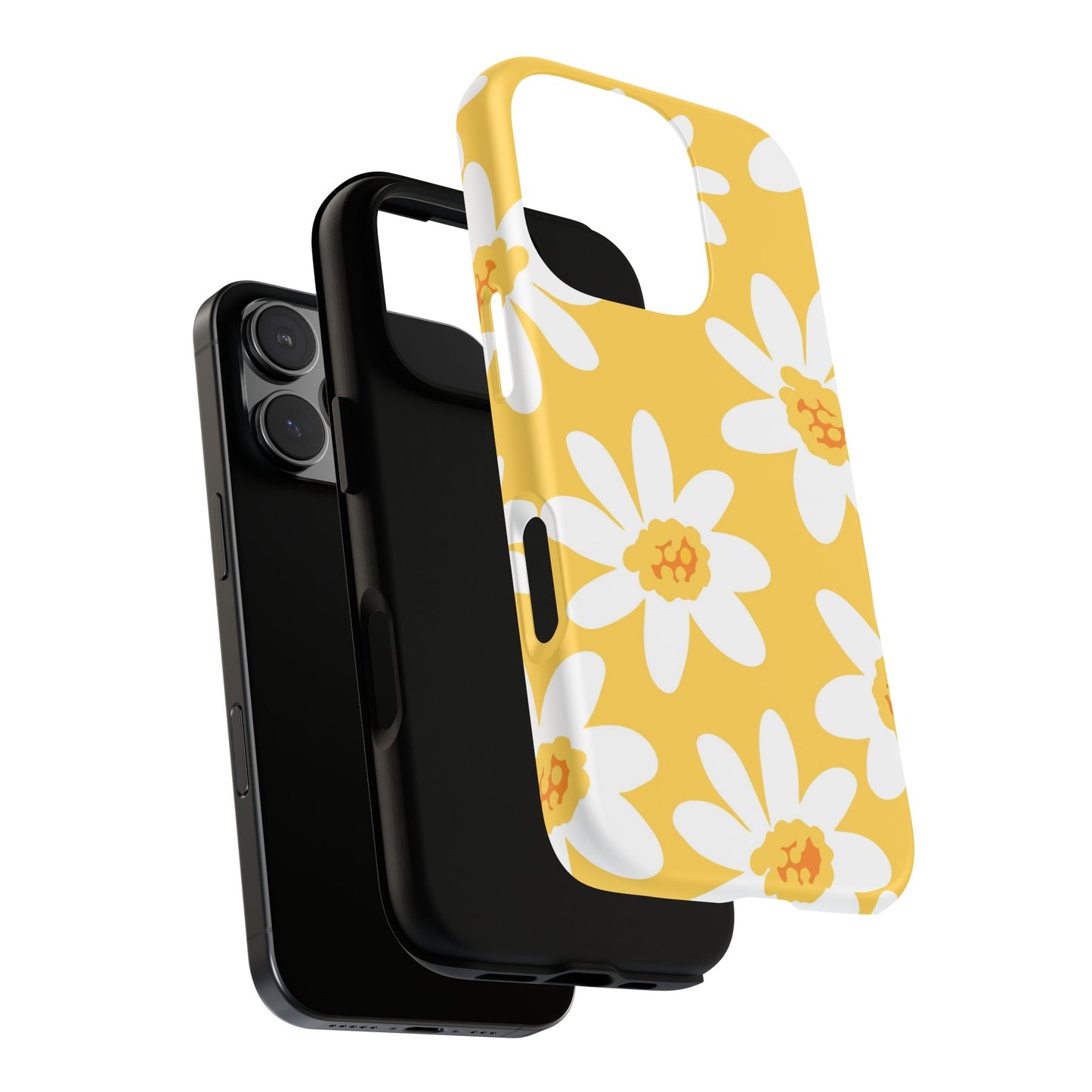 Yellow Daisy Phone Case, Floral Phone Cover, Tough Case, Summer Vibe Accessory, Gift for Nature Lovers, Bright Floral Design