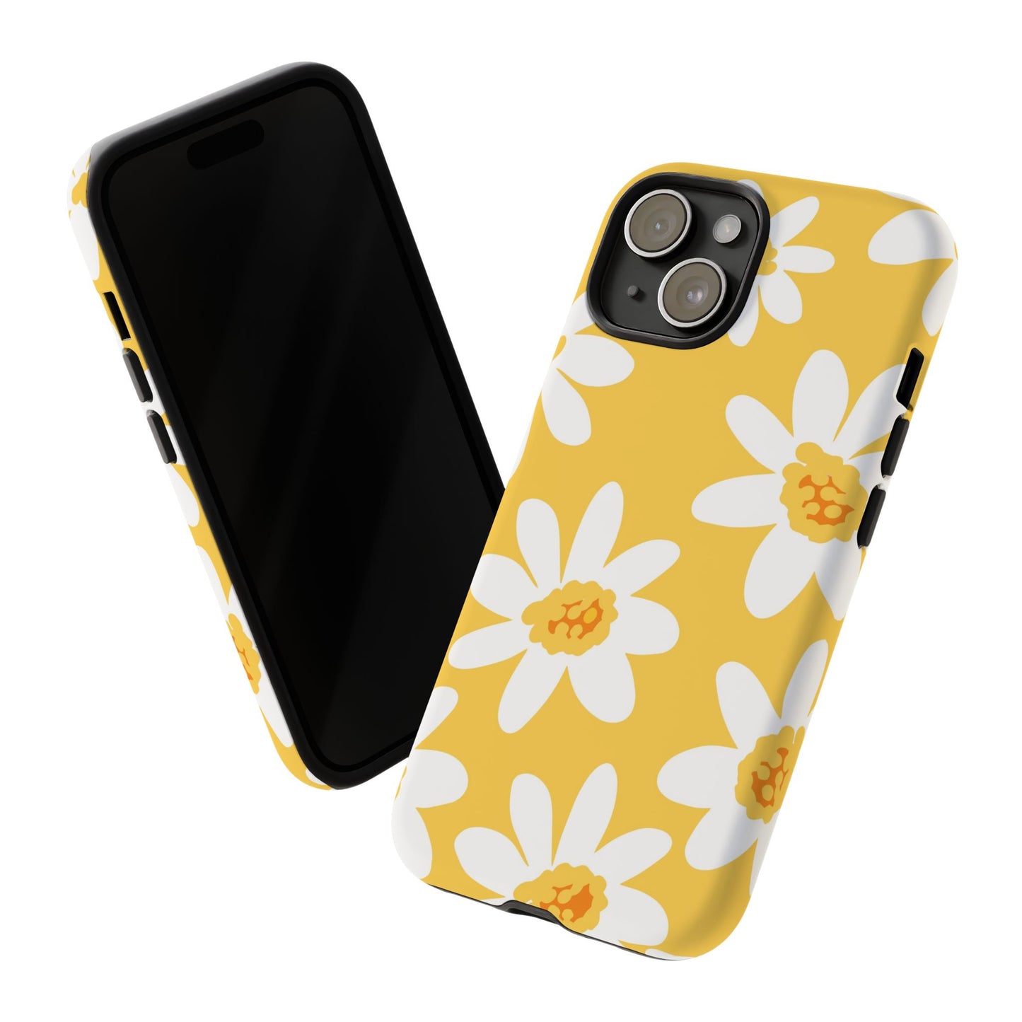 Yellow Daisy Phone Case, Floral Phone Cover, Tough Case, Summer Vibe Accessory, Gift for Nature Lovers, Bright Floral Design