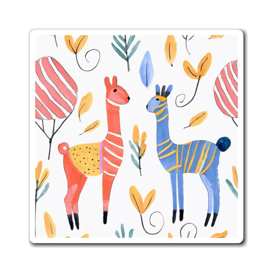 Whimsical Lama/Alpaca Magnets, Colorful Animal Fridge Décor, Cute Home Accessories, Kids Room Decor, Unique Gifts for Animal Lovers