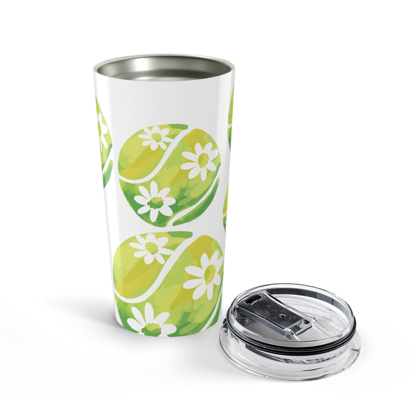 20oz Floral Tennis Ball Tumbler - Hot and Cold Beverages