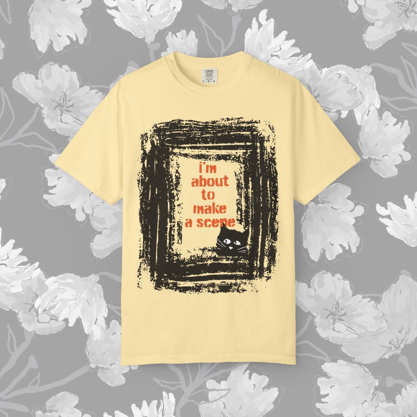 I'm About to Make a Scene...Artistic black Cat T-Shirt, Unisex Graphic Tee, Gift for Cat Lovers, Casual Wear, Cute Cat Design Shirt, Halloween Shirt