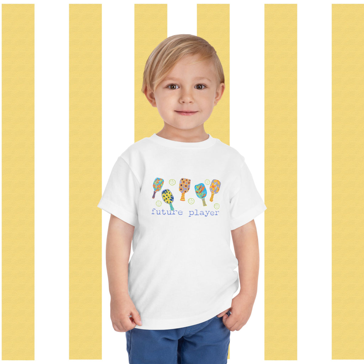 Future Player Toddler Tee — Cute Colorful Paddle Design