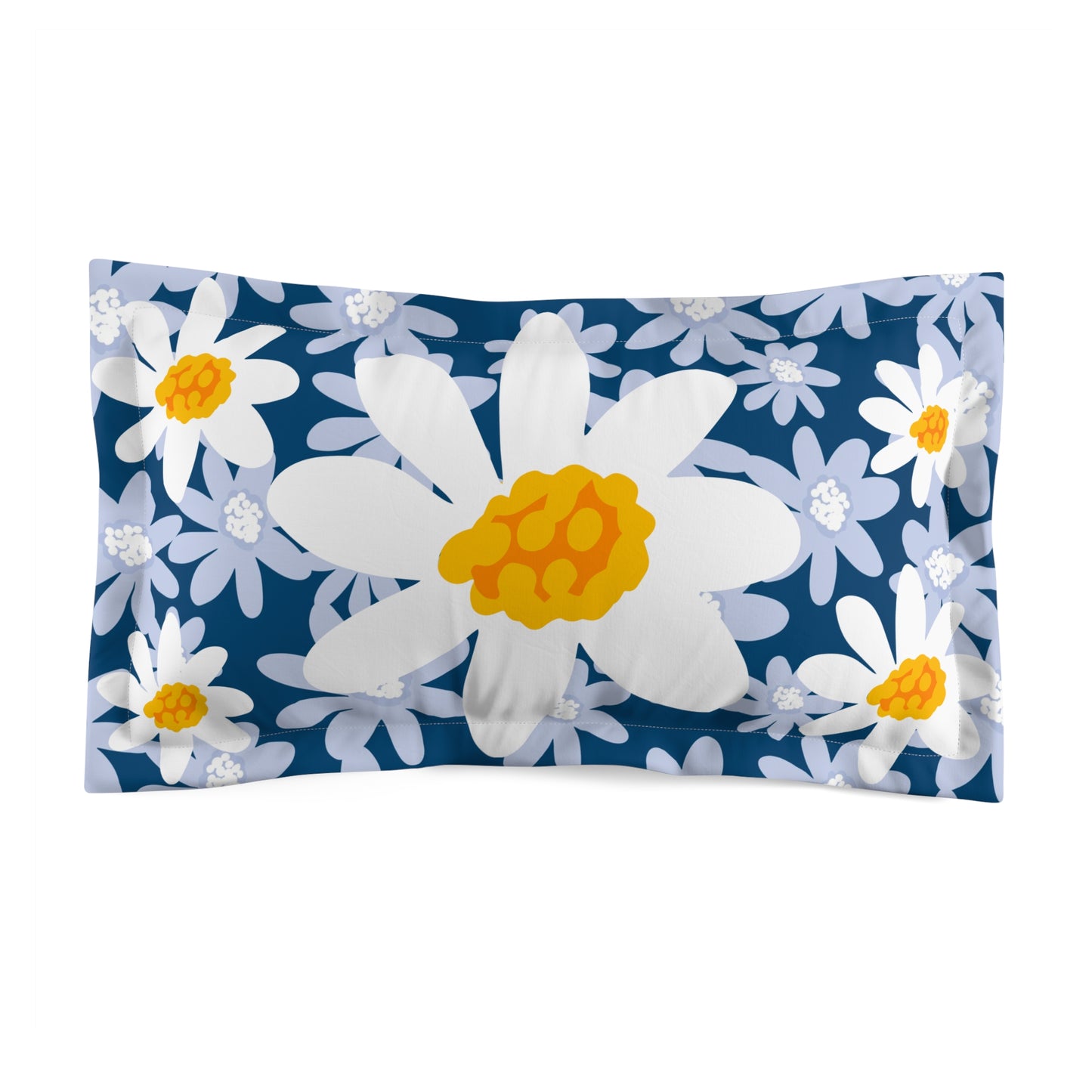 Daisy Dreams Microfiber Pillow Sham Floral Bedding, Home Decor, Bed Linen, Spring Accent, Cozy Bedroom Decor