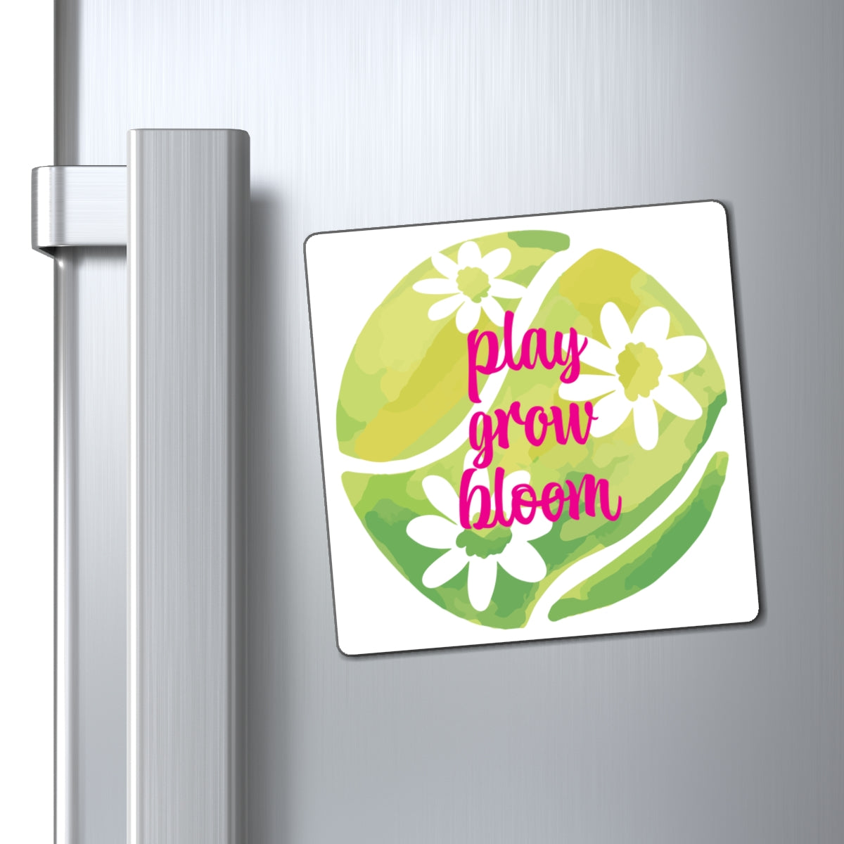 Play Grow Bloom Floral Magnet — Garden-Inspired Fridge Decor