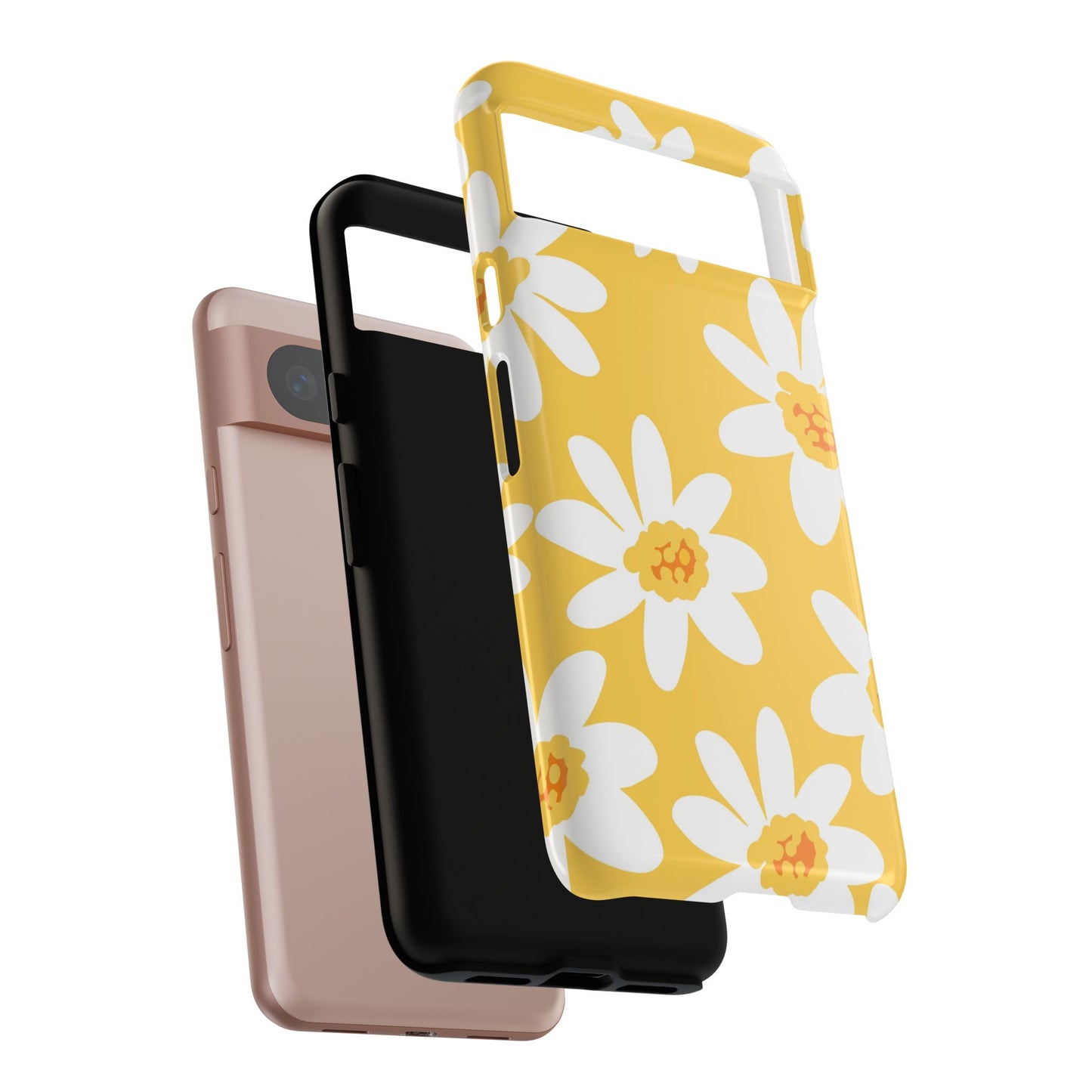 Yellow Daisy Phone Case, Floral Phone Cover, Tough Case, Summer Vibe Accessory, Gift for Nature Lovers, Bright Floral Design