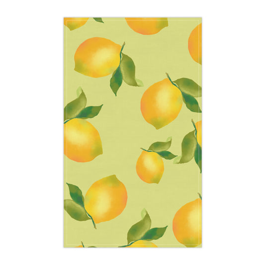 Lemon Print Tea Towels - Bright Kitchen Decor, Gift for Foodies, Summer Vibes, Fresh Citrus Home, Kitchen Accessory