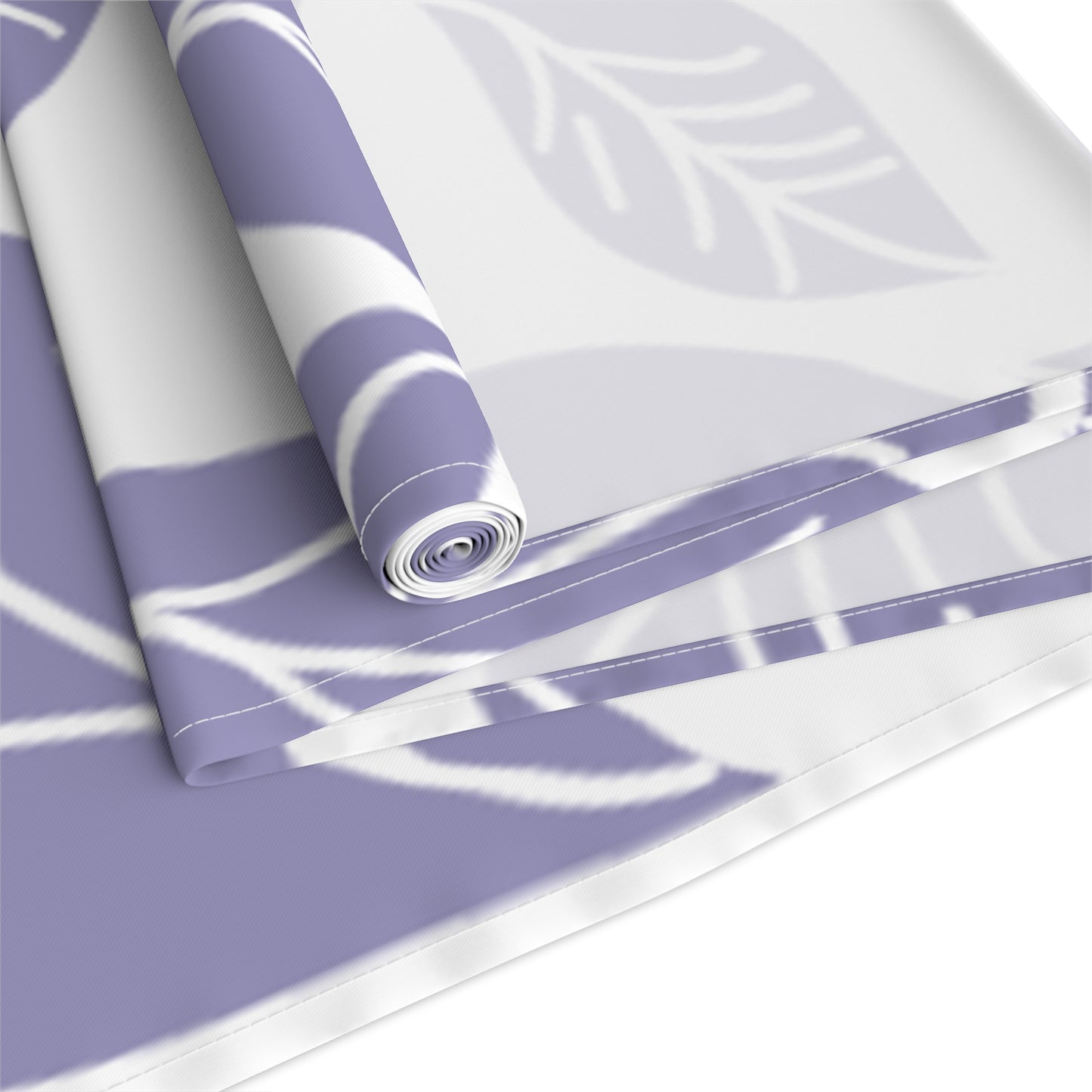 Elegant Lavender Leaf Table Runner | Cotton Poly Decor for Home, Dining, Events, Spring, Seasonal Celebrations, Wedding