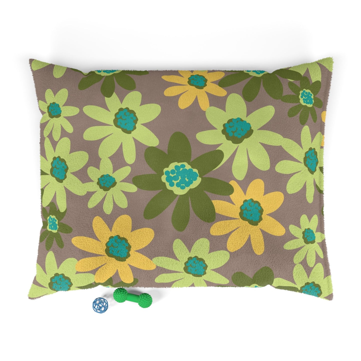 Floral Daisy Pet Bed, Cozy Dog & Cat Mattress, Eco-Friendly Flower Design Pet Cushion, Perfect for Home or Dog Crate, Great Pet Gift, Spring Decor