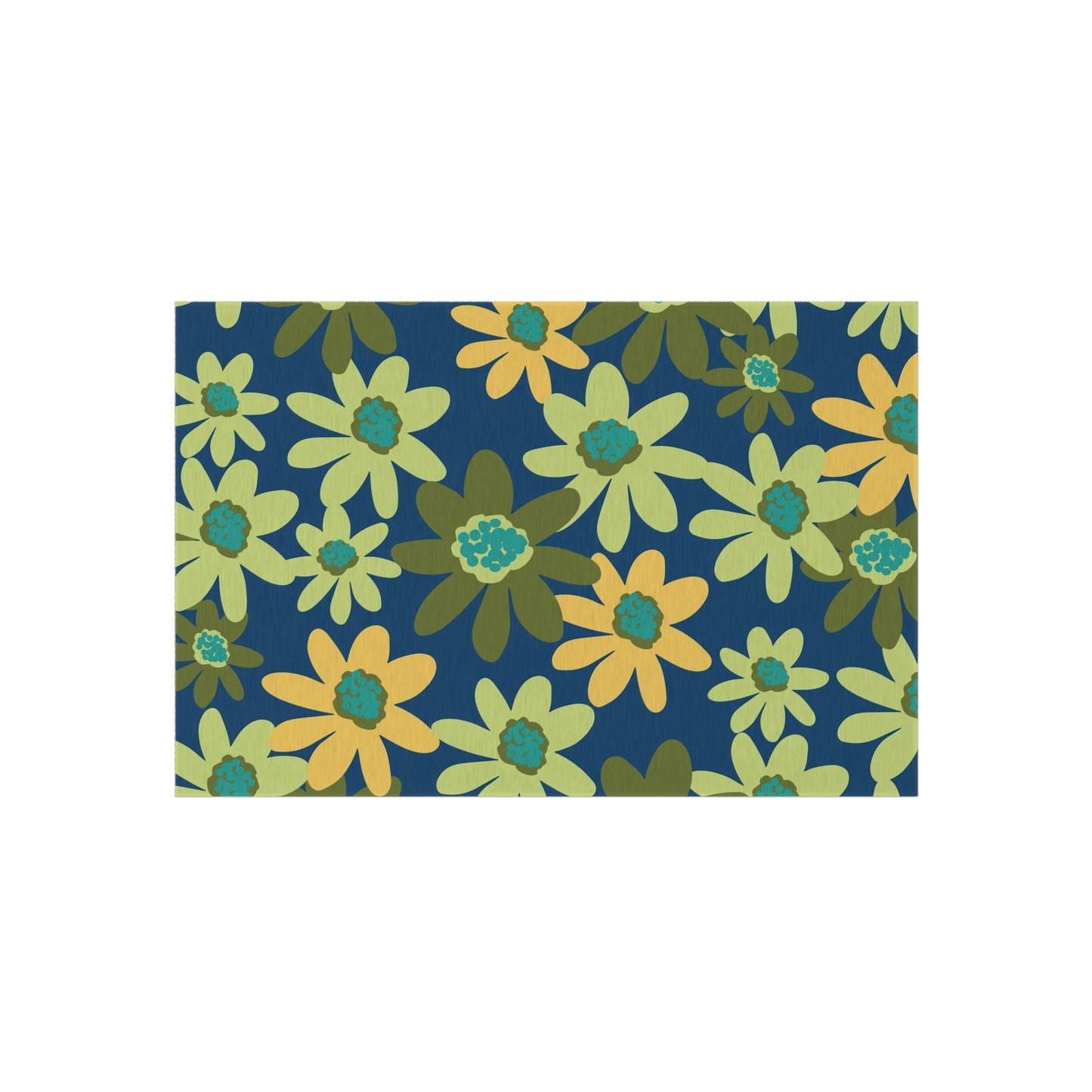 Outdoor Rug - Groovy Daisy Daisy Floral Pattern