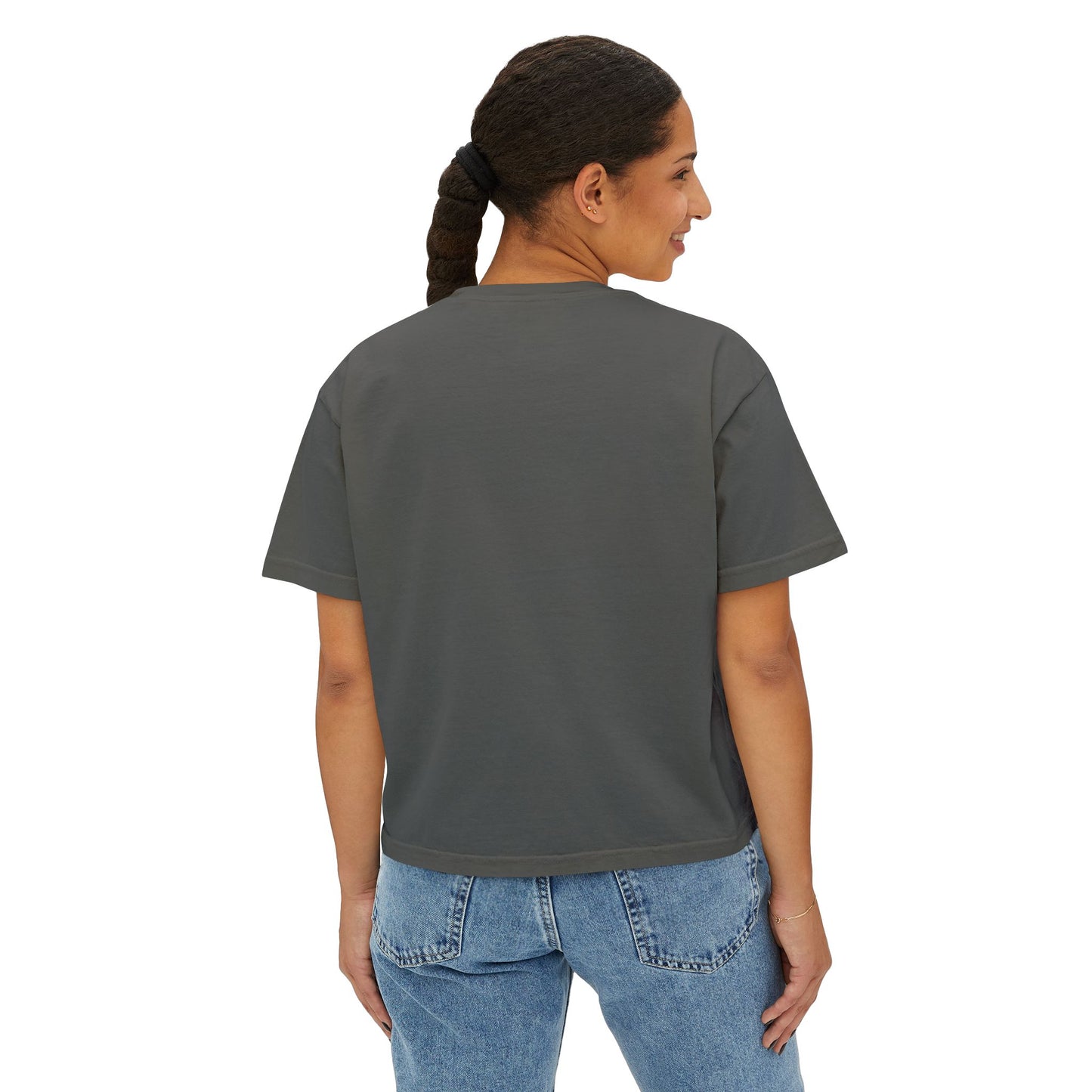 Women's Boxy Tee - 'It's All Greek To Me' Santorini Art Bust Graphic