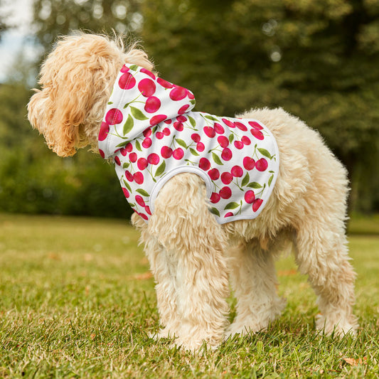 Charming Cherry Pet Hoodie, Cute Dog Sweater, Adorable Pet Outfit, Stylish Pet Wear, Cozy Hoodie for Small Pets
