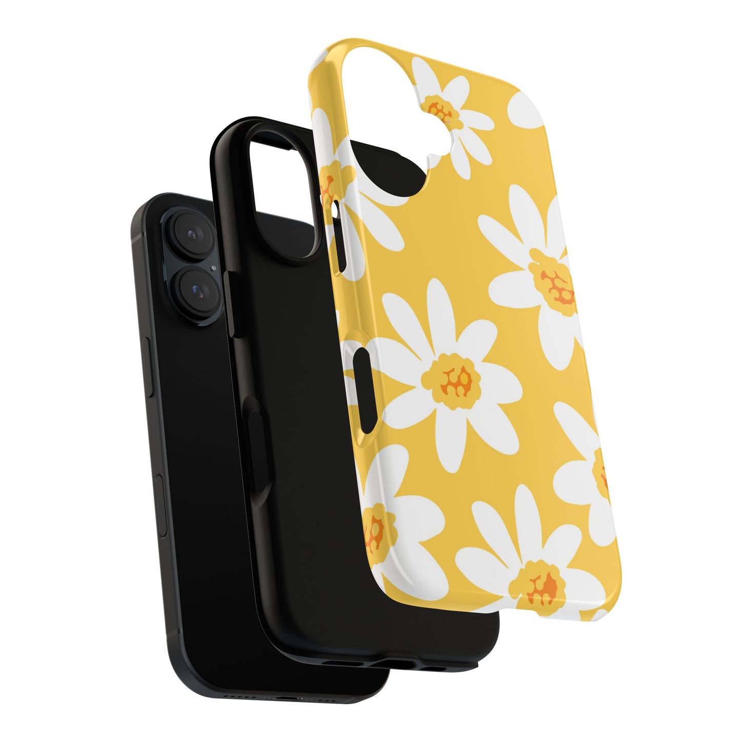 Yellow Daisy Phone Case, Floral Phone Cover, Tough Case, Summer Vibe Accessory, Gift for Nature Lovers, Bright Floral Design
