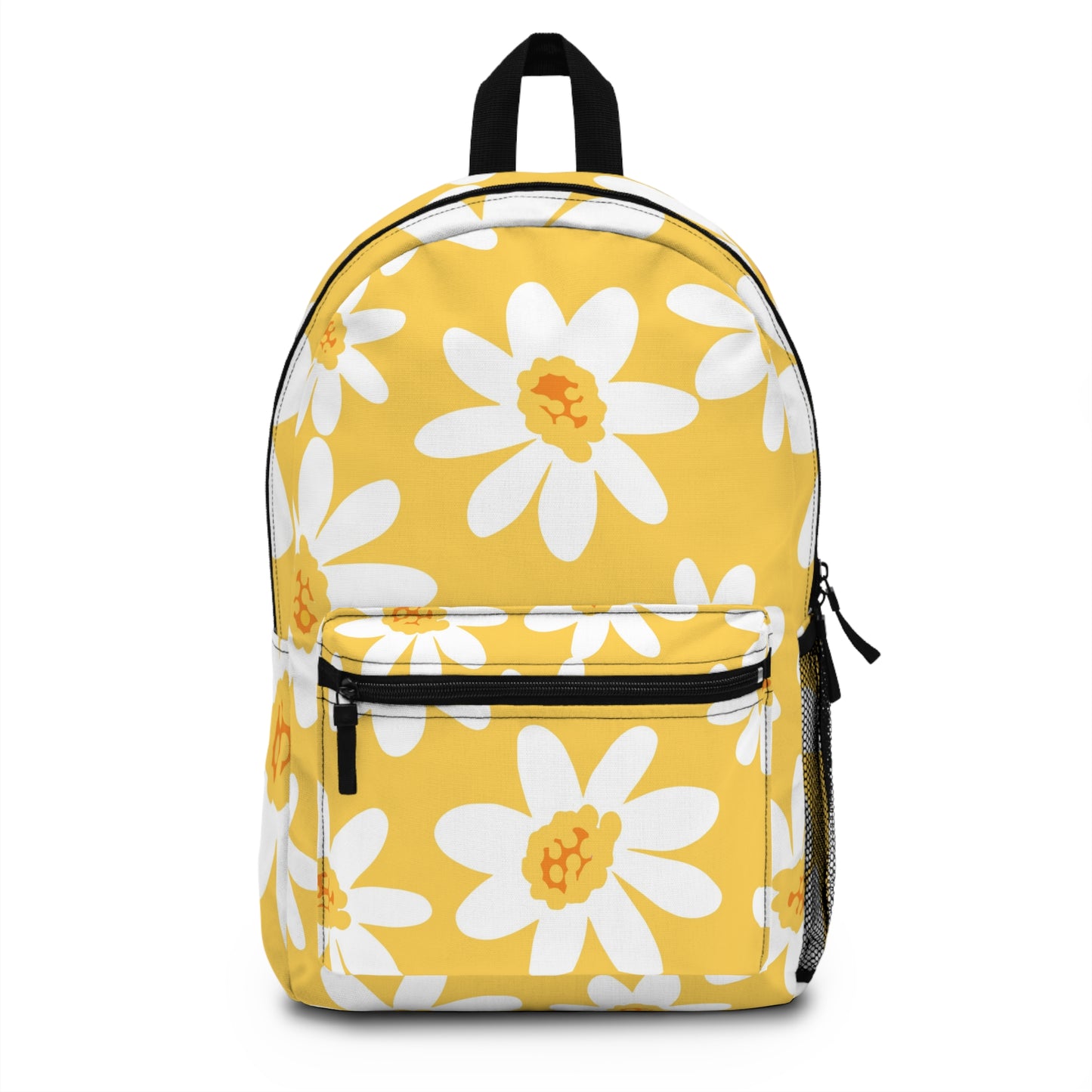 Sunny Daisy Backpack, Floral School Bag, Yellow Backpack for Girls, Summer Travel Bag, Gift for Hikers, Eco-Friendly Tote