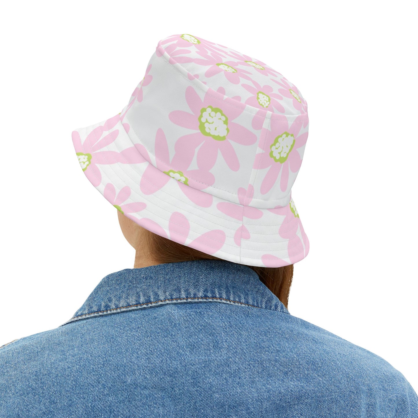 Pink Floral Bucket Hat, Summer Accessory, Beach Wear, Festival Hat, Cute Sun Hat, Gift for Garden Lovers