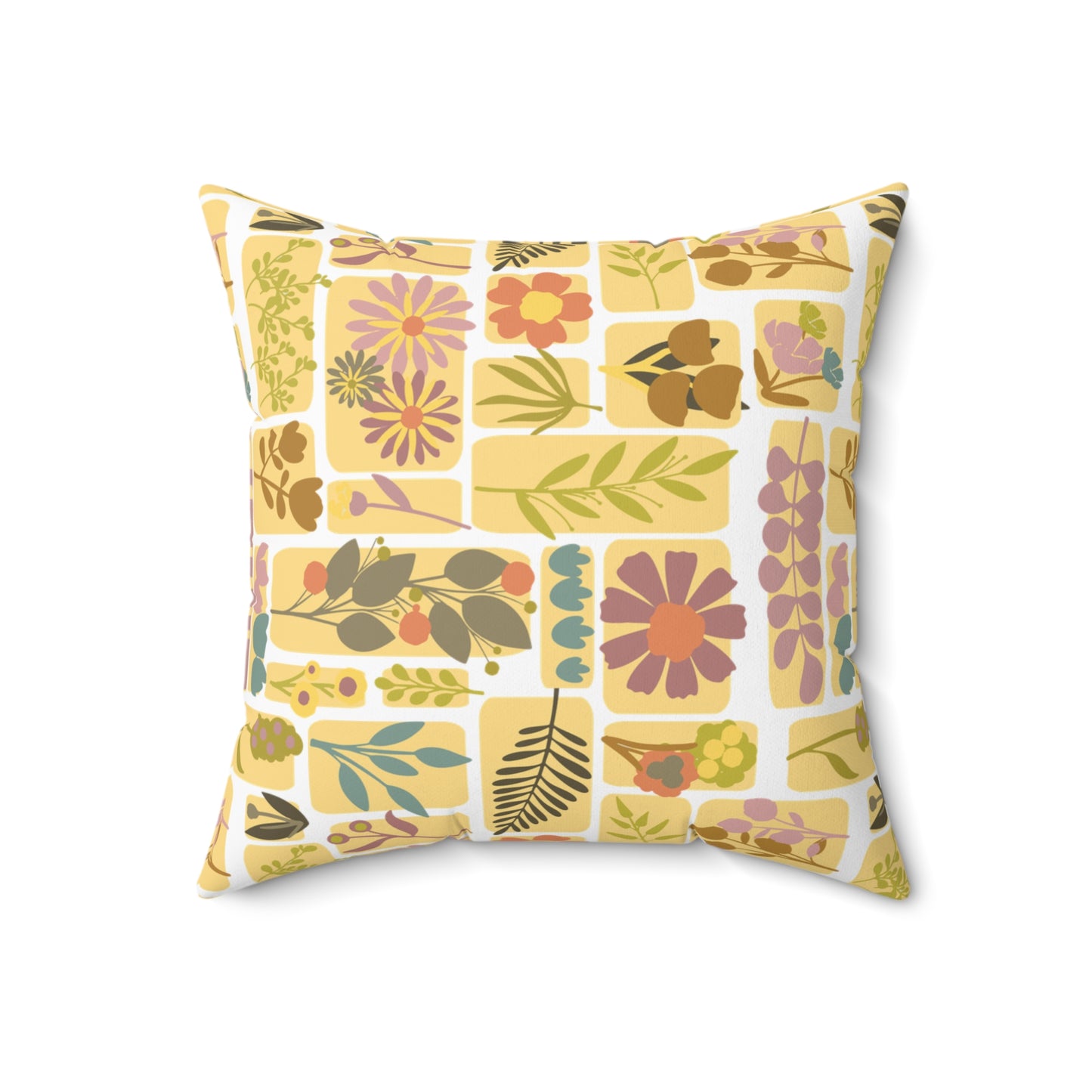 Boho Floral Pillow, Cozy Home Decor, Gift for Nature Lovers, Couch Accents, Farmhouse Style, Spring Decoration