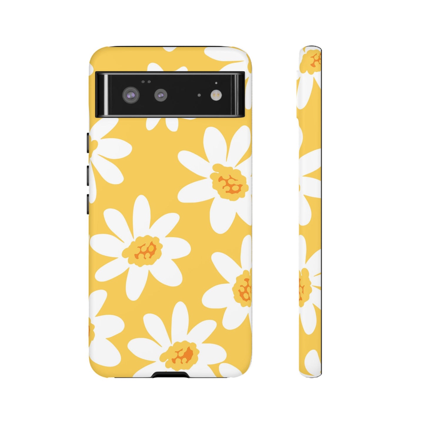 Yellow Daisy Phone Case, Floral Phone Cover, Tough Case, Summer Vibe Accessory, Gift for Nature Lovers, Bright Floral Design