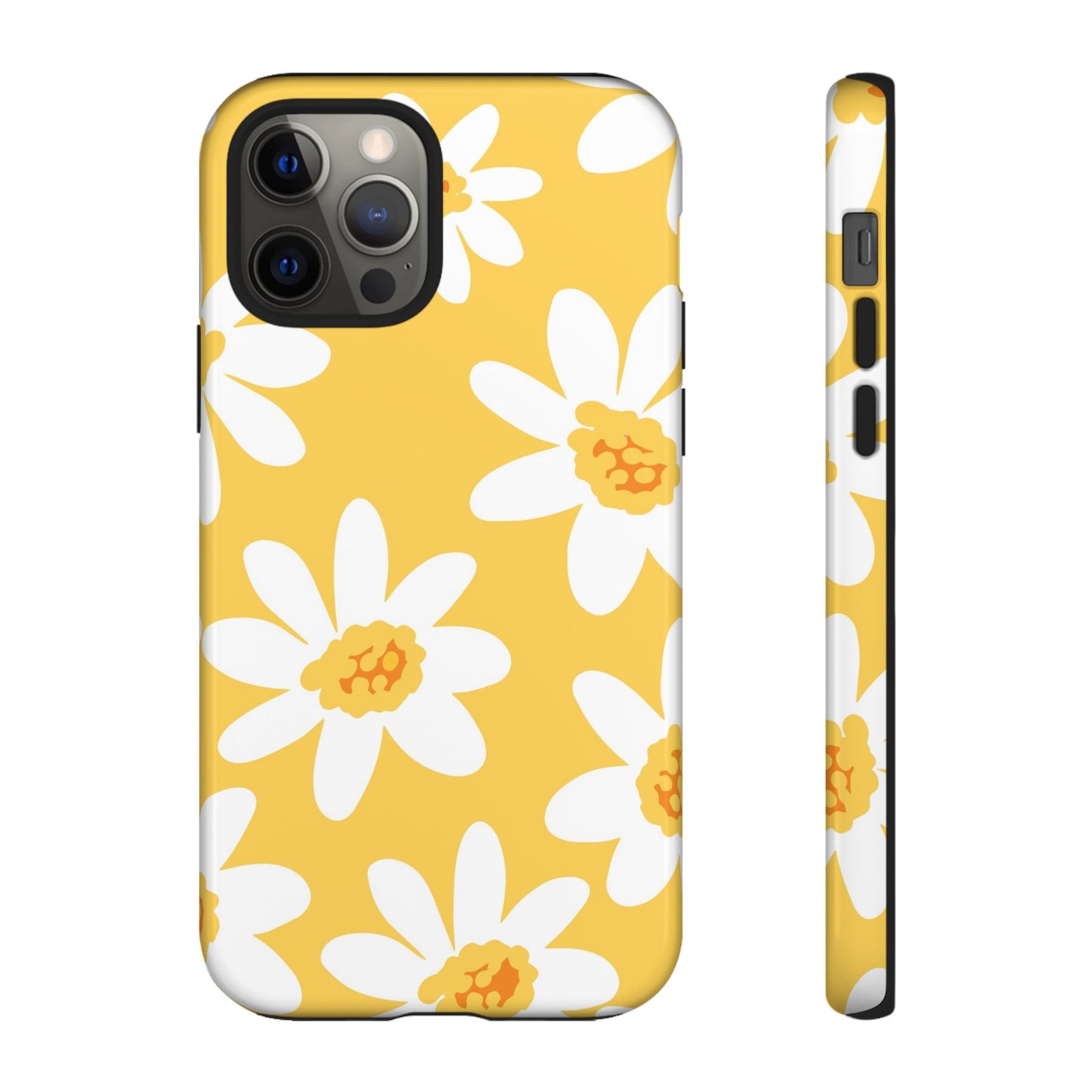 Yellow Daisy Phone Case, Floral Phone Cover, Tough Case, Summer Vibe Accessory, Gift for Nature Lovers, Bright Floral Design