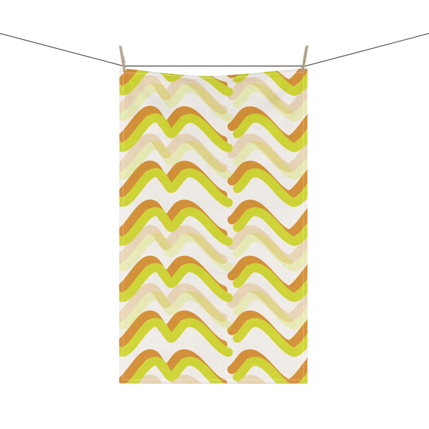 Vibrant Wavy Design Tea Towels, Colorful Kitchen Décor, Ideal Housewarming Gift, Eco-Friendly Cotton, Functional & Stylish