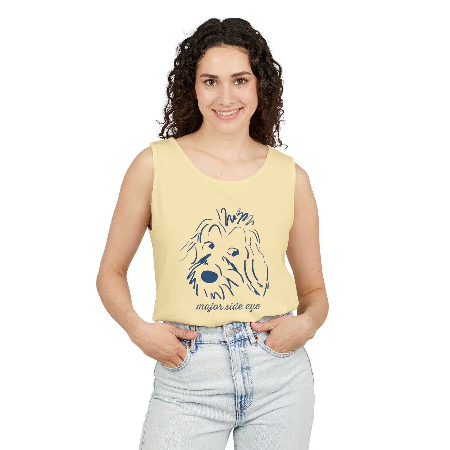 Tank Top Major Side Eye Did you know that Dogs are the only animal besides humans that whites in their eyes This needs to be celebrated! Dog lover gift.