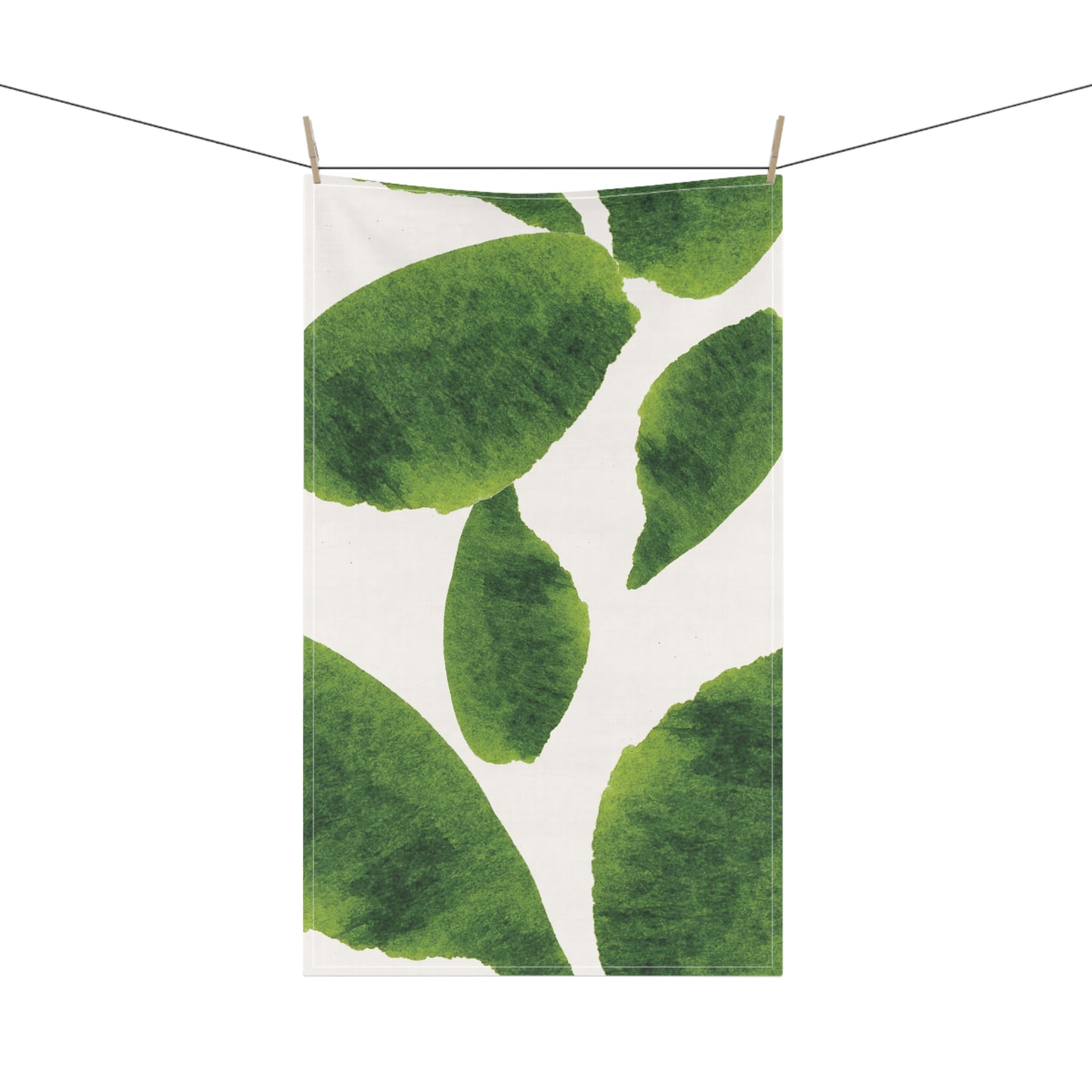 Lush Green Leaf Tea Towels – Nature-Inspired Kitchen Linens, Eco-Friendly Home Decor, Gift for Garden Lovers, Botanical Style