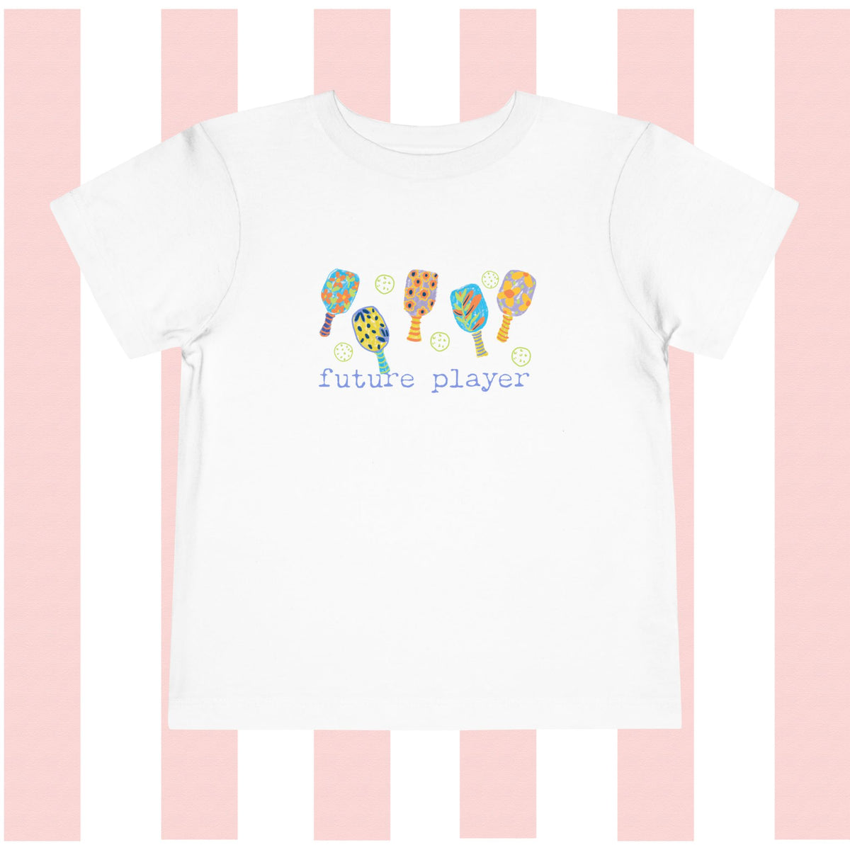 Future Player Toddler Tee — Cute Colorful Paddle Design
