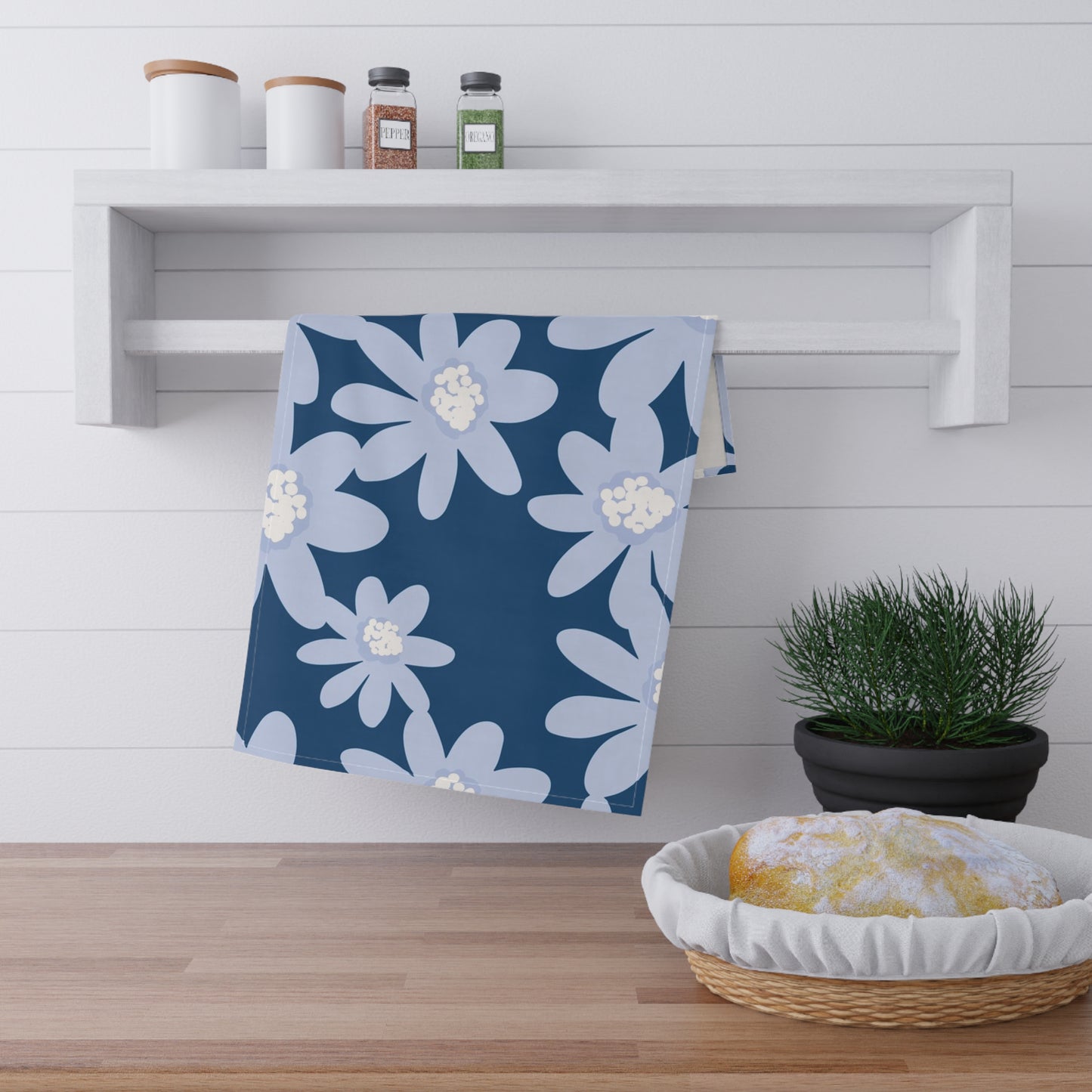 Floral Cotton Tea Towels, Charming Kitchen Decor, Gift for Hostess, Springtime Kitchen Essentials, Floral Kitchen Linens