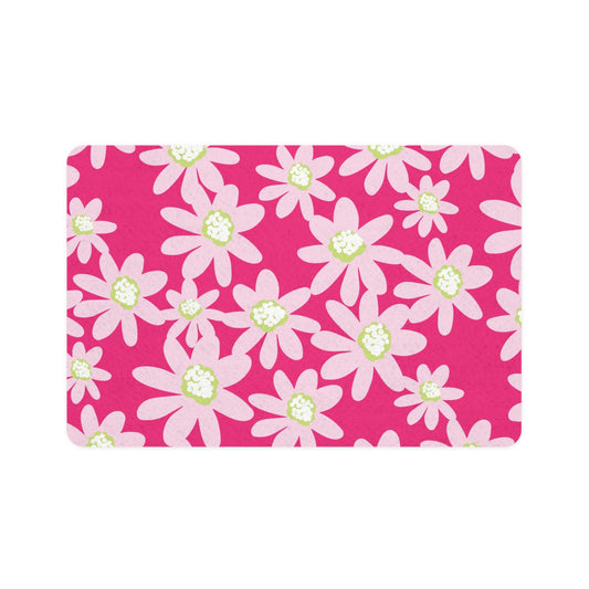 Cute Floral Pet Food Mat | Dog Bowl Tray | Cat Feeding Mat | Home Decor | Pet Accessories | Gift for Pet Lovers