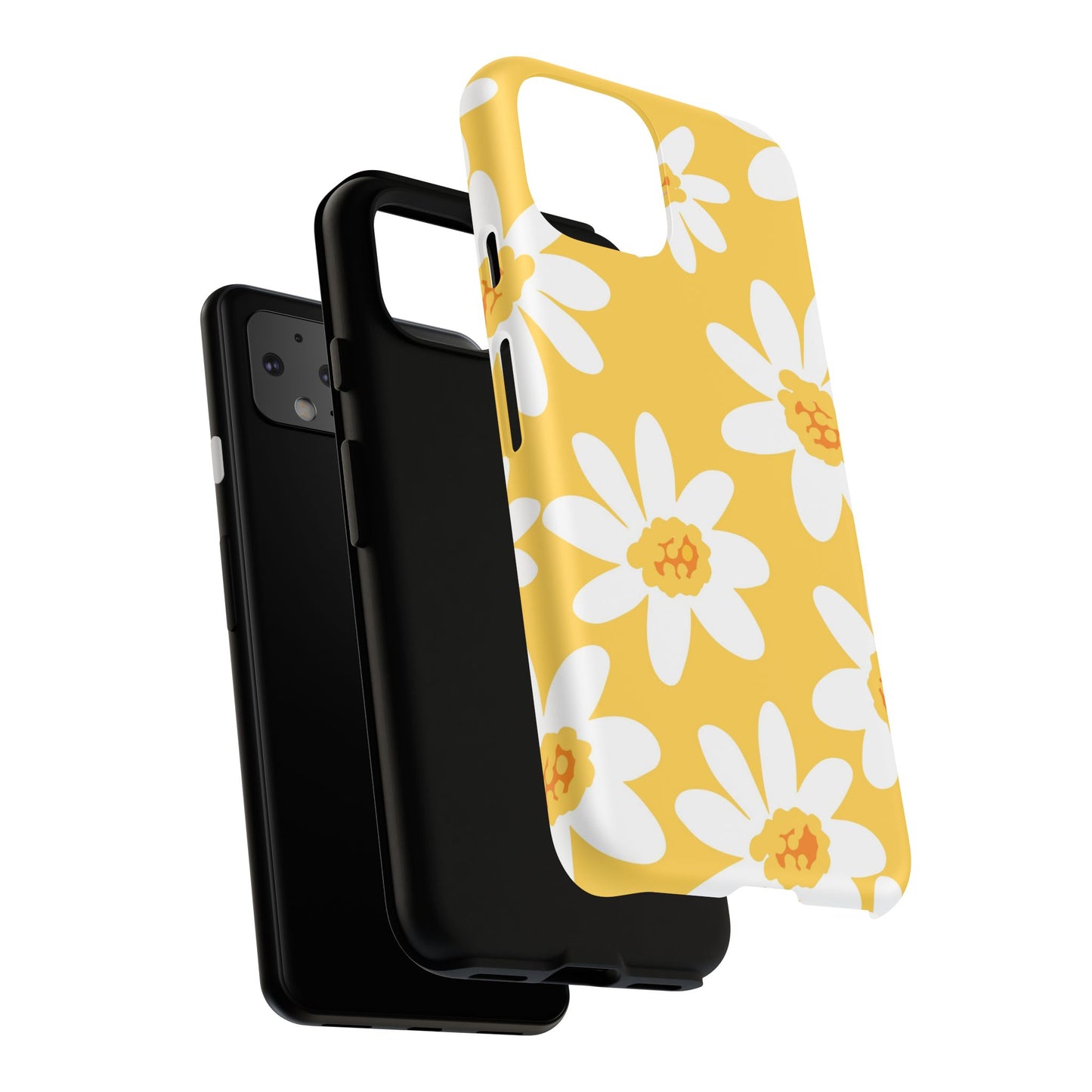 Yellow Daisy Phone Case, Floral Phone Cover, Tough Case, Summer Vibe Accessory, Gift for Nature Lovers, Bright Floral Design