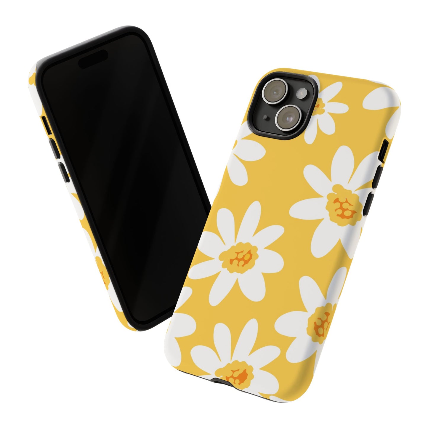 Yellow Daisy Phone Case, Floral Phone Cover, Tough Case, Summer Vibe Accessory, Gift for Nature Lovers, Bright Floral Design