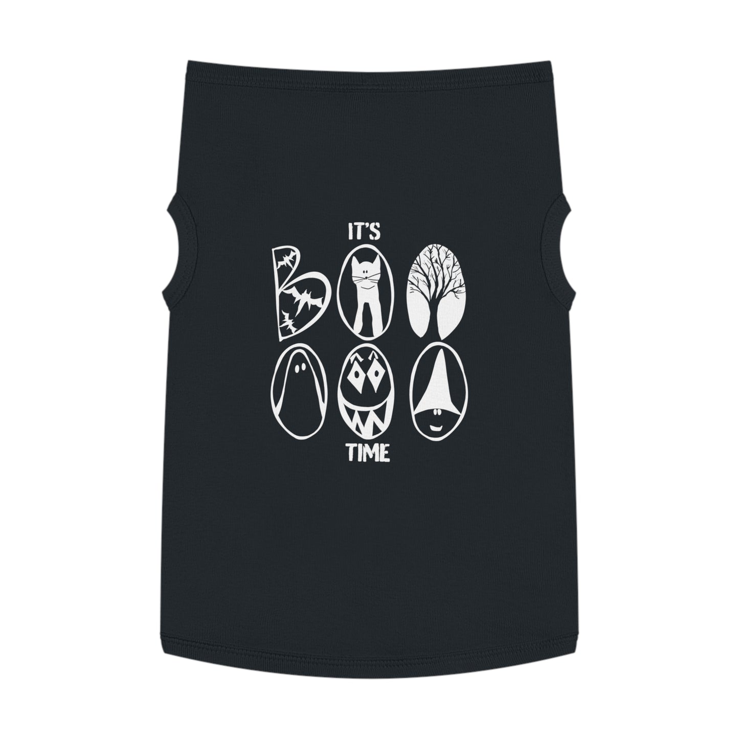 Boooooo! Cute Ghost Pet Tank Top, Halloween Costume, Funny Pet Apparel, Pet Clothing, Dog Shirt, Cat Outfit