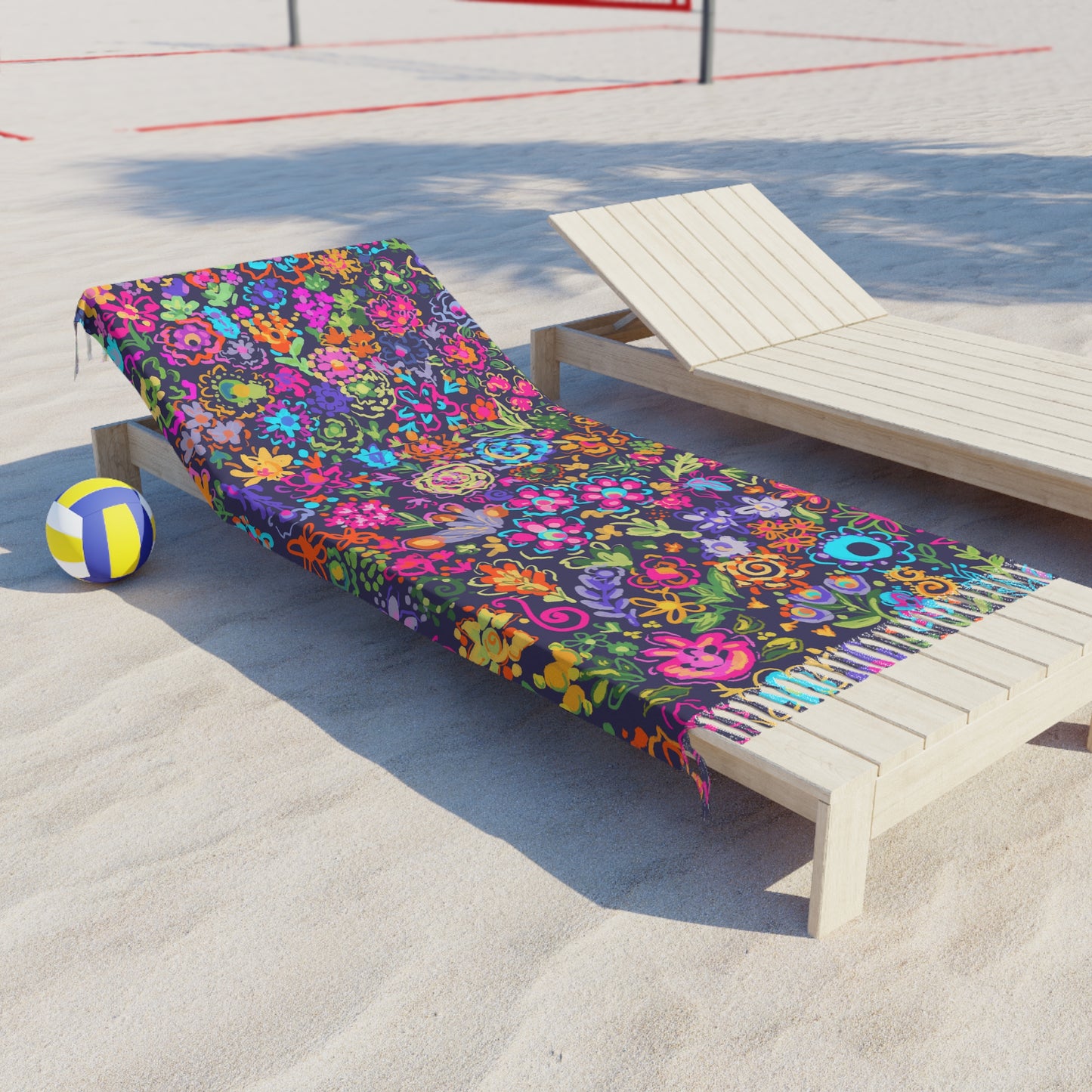 Boho Beach Towel - Vibrant Floral Design for Summer Fun, Journey, Picnics, Beach Days, Unique Gift Idea, Outdoor Essentials, Festival Gear