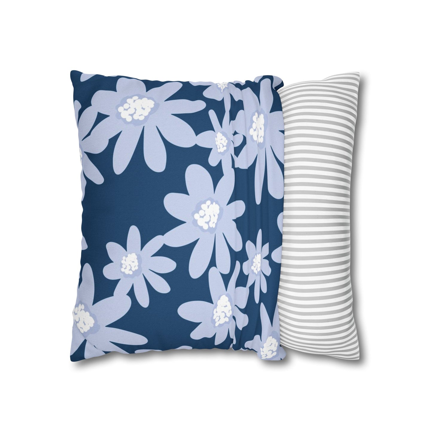 Floral Pattern Square Pillowcase - Cozy Home Decor, Flower Cushion Cover, Living Room Accent, Gift Idea, Spring Home Accessories